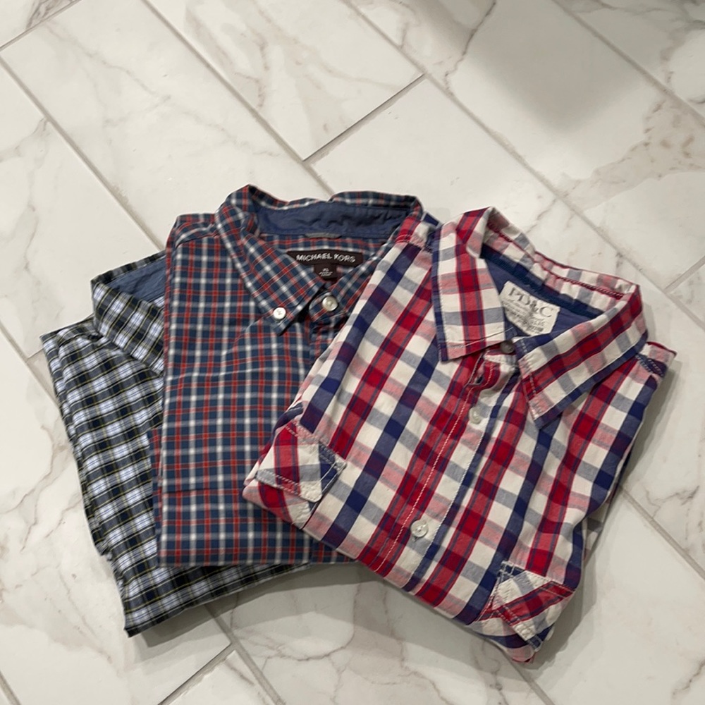 Men’s long sleeve button up shirt bundle.